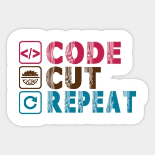 Code | Cut | Repeat Sticker